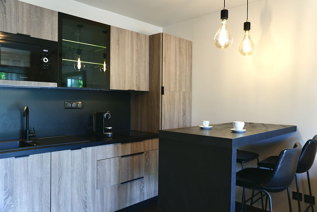 Apartment with kitchen at Jardin de Babylone, naturist property rental in Cap d’Agde