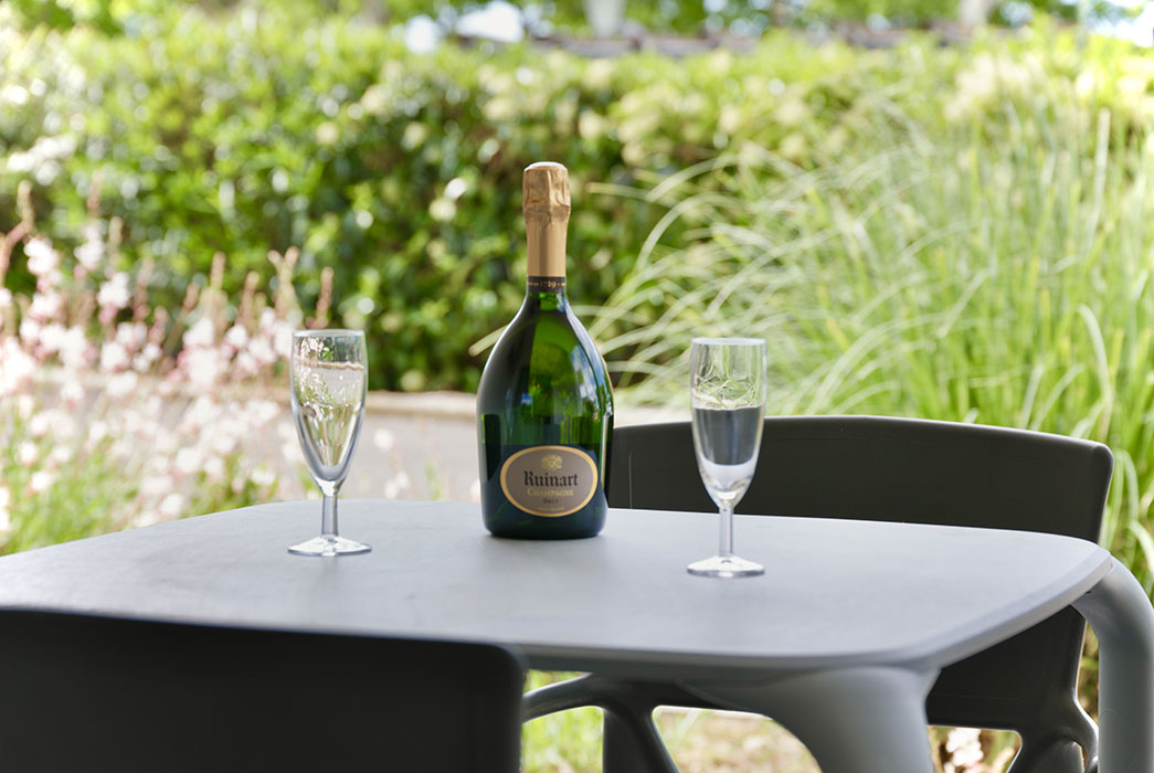 Terrace with garden furniture