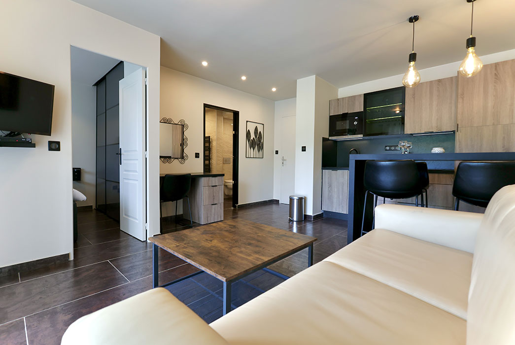 General view of an apartment at Jardin de Babylone, naturist rental in Cap d’Agde