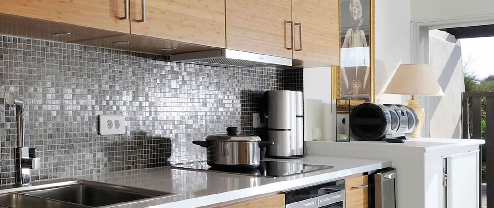 Voll ausgestattete Küche Mietwohnung FKK-Apartmenthaus Marilyn